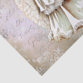 Baby Angel und Teddy Bear Watercolor Seidenpapier (Detail)