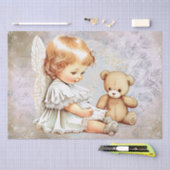 Baby Angel und Teddy Bear Watercolor Seidenpapier (Handwerk)