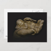 Baby Angel Wings Schlaf in der Hand Postkarte (Vorne/Hinten)