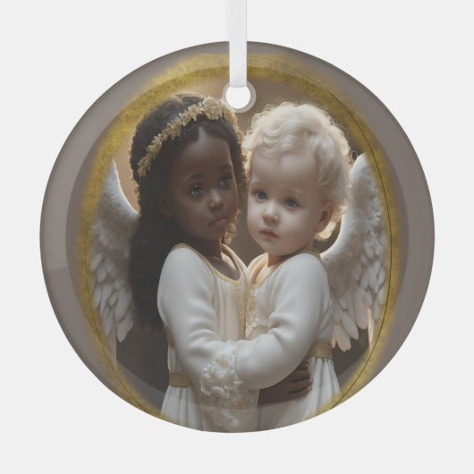 Baby Angels Ornament Aus Glas (Vorderseite)