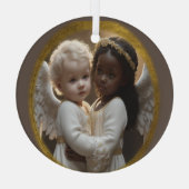 Baby Angels Ornament Aus Glas (Rückseite)