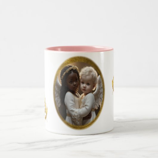 Baby Angels Zweifarbige Tasse (Mittel)