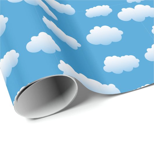Baby-Anhaltspunkt-Wolken im Himmel Geschenkpapier (Rolleneckpunkt)