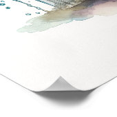 Baby Animal for Kinderzimmer, Niedliches Elefanten Poster (Ecke)