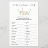 Baby Animal Game Albern Gänsedusche Flyer (Vorne)
