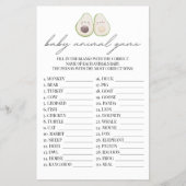 Baby Animal Game Avocado Holy Guacamole Dusche Flyer (Vorne)