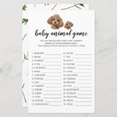 Baby Animal Game Brown Toy Poodle Watercolor (Vorne/Hinten)