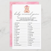 Baby Animal Game French Bonjour Bebe Watercolor (Vorne/Hinten)