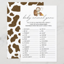 Baby Animal Game Kleiner Cowboy Rustikaler Western