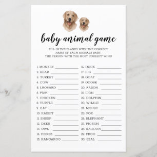 Baby Animal Game Labrador Retriever Watercolor