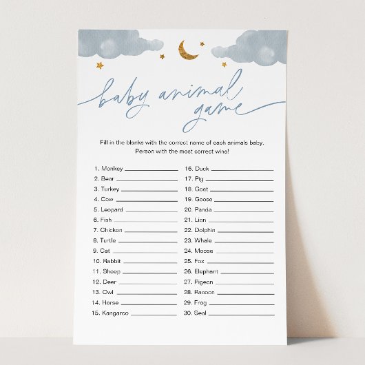 Baby Animal Game Twinkle Little Star Baby Dusche