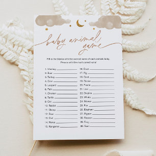 Baby Animal Game Twinkle Little Star Baby Dusche Einladung