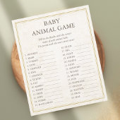 Baby Animal Game unser nächstes Kapitel Baby Dusch Flyer