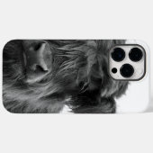 Baby animal highland cow portrait b/w phone case (Rückseite (Horizontal))