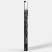 Baby animal highland cow portrait b/w phone case (Rückseite / Rechts)