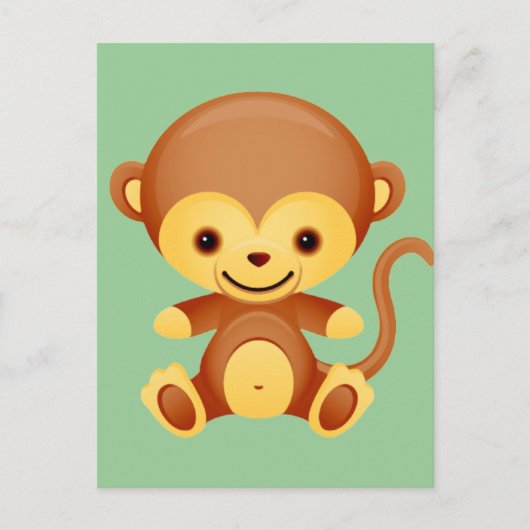 Baby Animal Monkey Postkarte (Vorderseite)