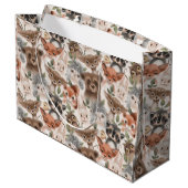 Baby Animal Muster Große Geschenktüte (Rückseite Schrägansicht)