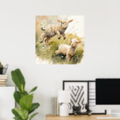 Baby Animal Prints for Kinderzimmer, Safari Poster (Heimbüro)