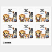 Baby Animal Safari Quadratischer Aufkleber (Blatt)