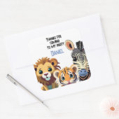 Baby Animal Safari Quadratischer Aufkleber (Umschlag)
