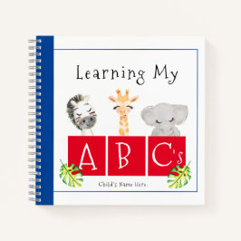 Baby Animals ABC Spiral Notebook Notizblock