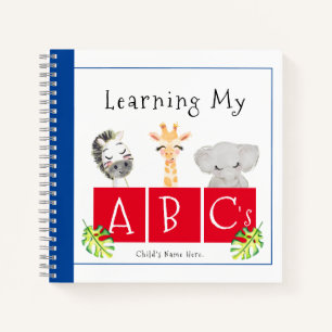 Baby Animals ABC Spiral Notebook Notizblock