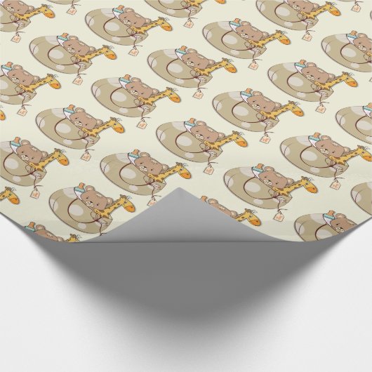 Baby Animals Baby Dusche Geschenkpapier (Ecke)