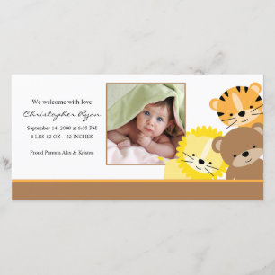 Baby Animals Baby Foto Birth Annoucement Ankündigung