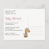 Baby Animals Baby Shower Einladung (Rückseite)