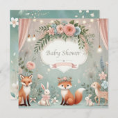 Baby Animals Baby Shower Einladung (Vorne/Hinten)