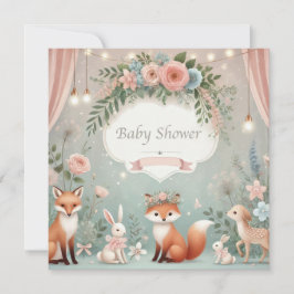 Baby Animals Baby Shower Einladung