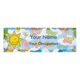 Baby Animals Backgroun Namenschild