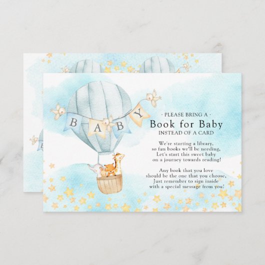 Baby Animals Balloon Ride Book for Baby Card Begleitkarte (Vorne/Hinten)