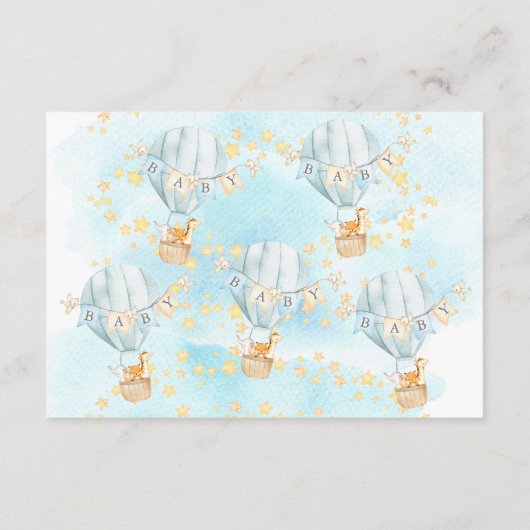 Baby Animals Balloon Ride Book for Baby Card Begleitkarte (Rückseite)