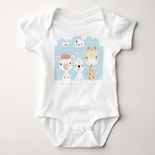 Baby Animals Bodysuit Baby Strampler (Vorderseite)