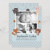 Baby Animals Boy Foto Geburtsankündigungen Ankündigung (Vorne/Hinten)