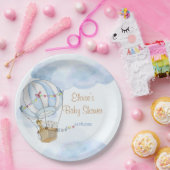 Baby Animals Hot Air Ballon Babydusche Pappteller (Party)