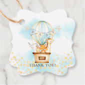 Baby Animals Hot Air Ballon Rive Gefallen Geschenk Geschenkanhänger (Vorderseite)