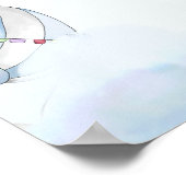 Baby Animals Hot Air Balloon Baby Shower Poster (Ecke)