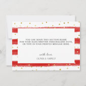 Baby Animals in Red Party Hats Dankeskarte (Rückseite)