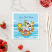Baby Animals | Noah's Ark | PERSONALISIERT Serviette (Beispiel)