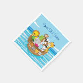 Baby Animals | Noah's Ark | PERSONALISIERT Serviette (Ecke)