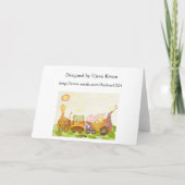 Baby Animals on Choo Train: New Baby Karte (Rückseite)