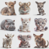 Baby Animals Set 1 Aufkleber (Vorderseite)