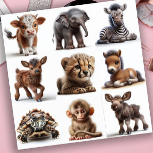 Baby Animals Set 2 Aufkleber