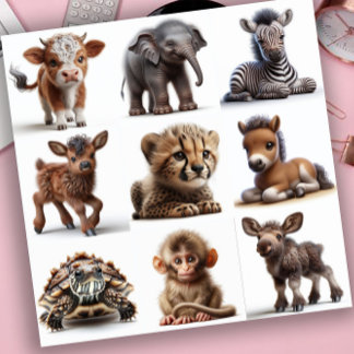 Baby Animals Set 2 Aufkleber