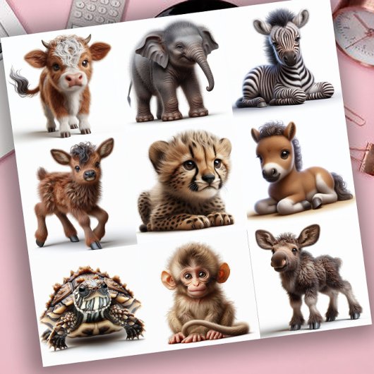 Baby Animals Set 2 Aufkleber