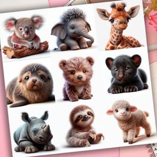 Baby Animals Set 3 Aufkleber