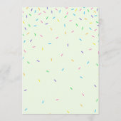 Baby Animals Shower Game Card - Sprinklen Themed Programm (Rückseite)