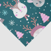 Baby Animals Snowflakes Crescent Moon Weihnachten Seidenpapier (Ausschnitt)
